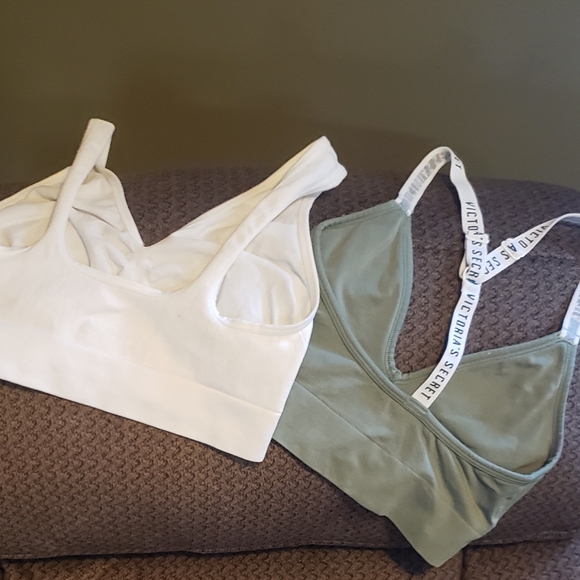 Victoria's Secret sports bra (S)  Hanes white sports bra (M) - Picture 12 of 14
